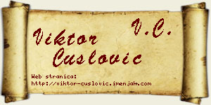 Viktor Ćuslović vizit kartica